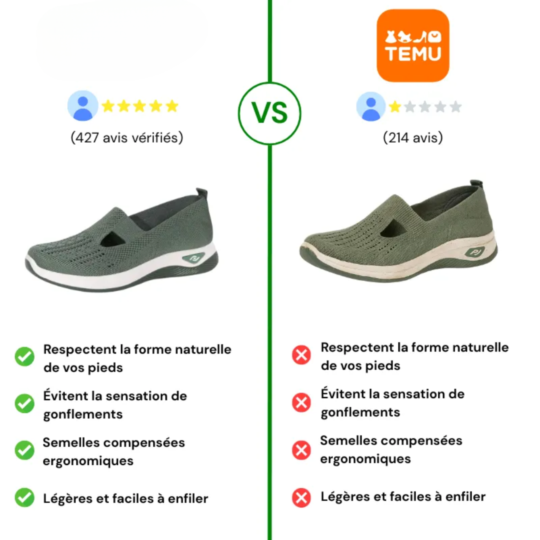 ErgoStepia- Baskets à confort orthopédique pour femme