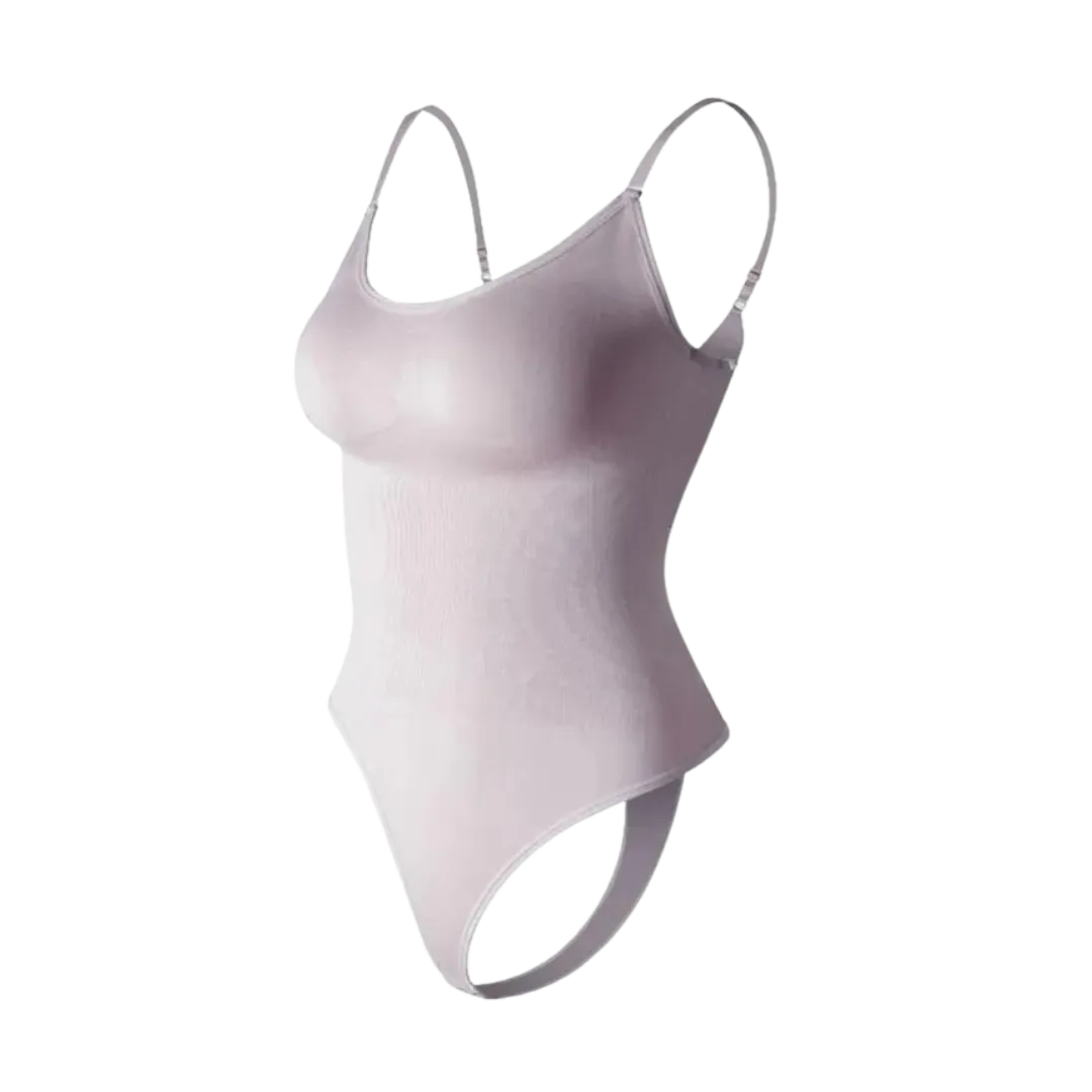 Body Gainant Femme Uni à Bretelles Réglables et Dos Nu
