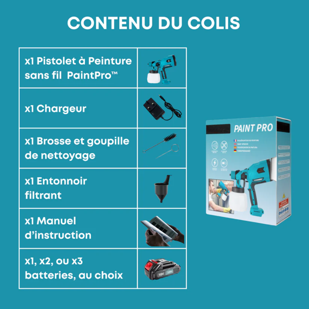 Pistolet à peinture sans fil