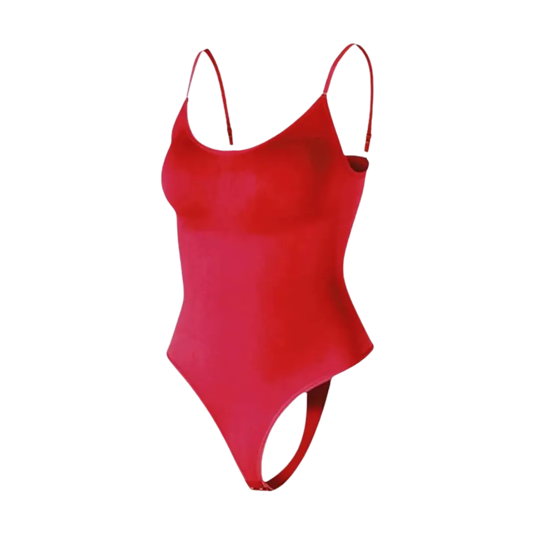 Body Gainant Femme Uni à Bretelles Réglables et Dos Nu