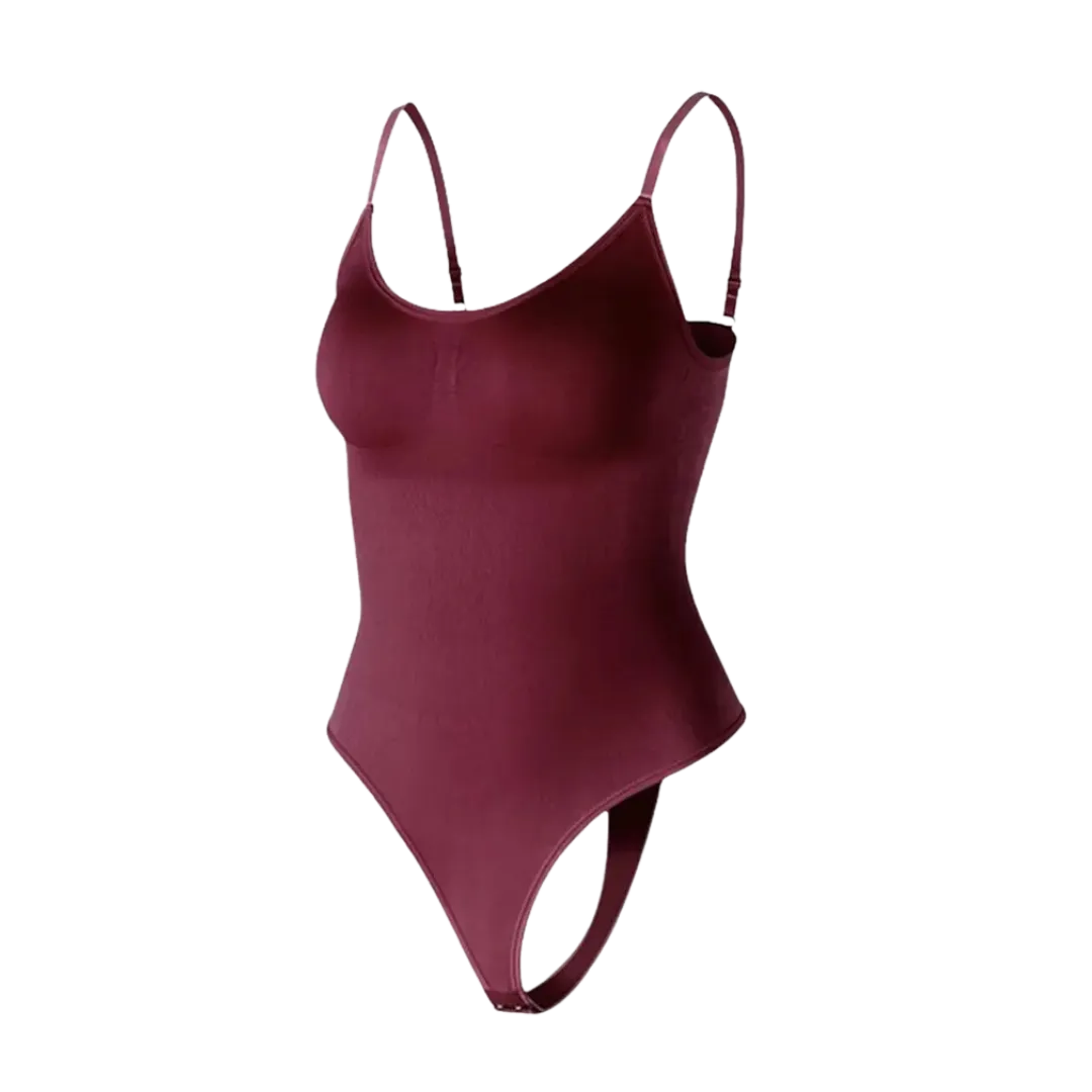 Body Gainant Femme Uni à Bretelles Réglables et Dos Nu