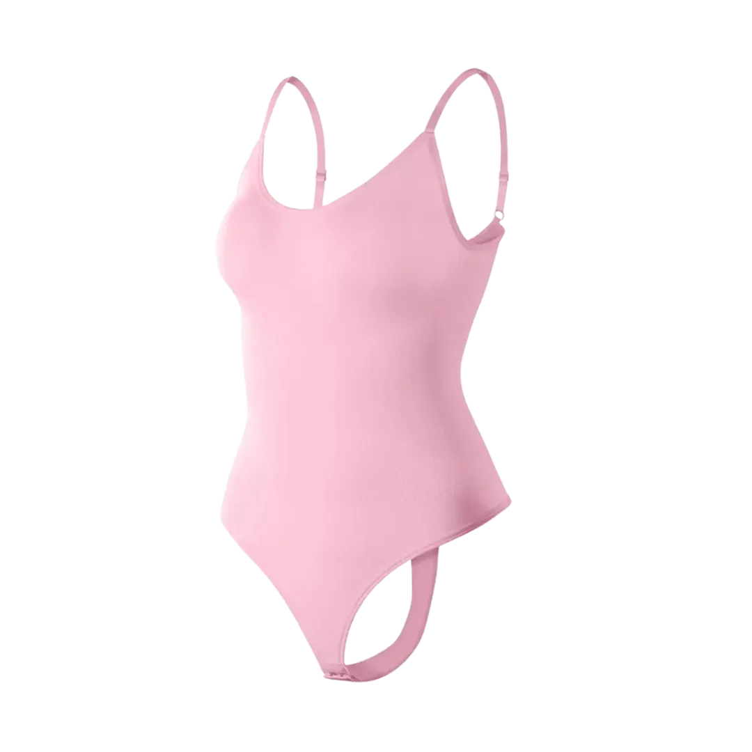 Body Gainant Femme Uni à Bretelles Réglables et Dos Nu
