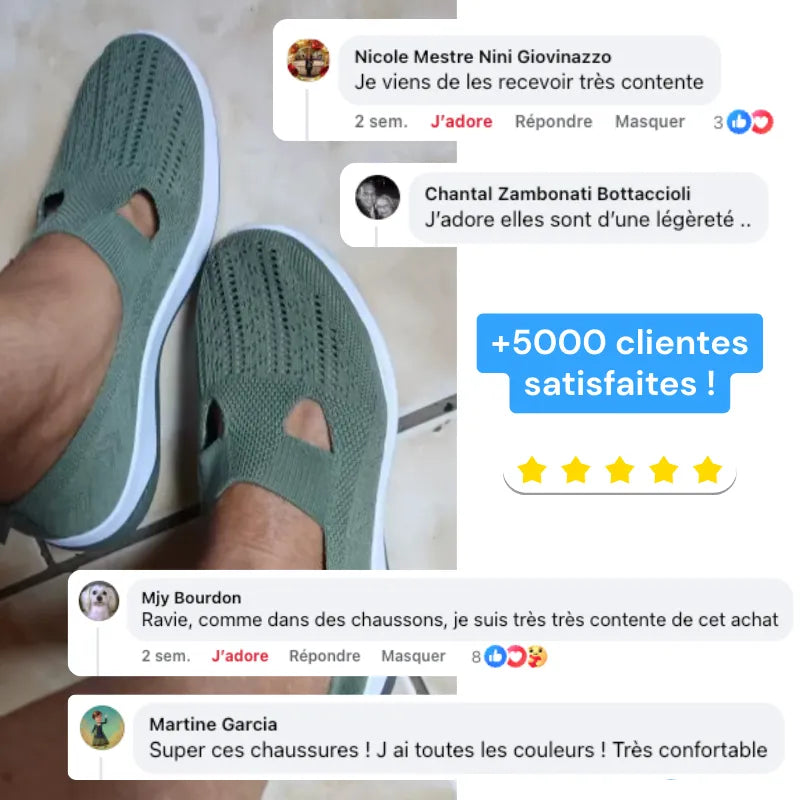 ErgoStepia- Baskets à confort orthopédique pour femme