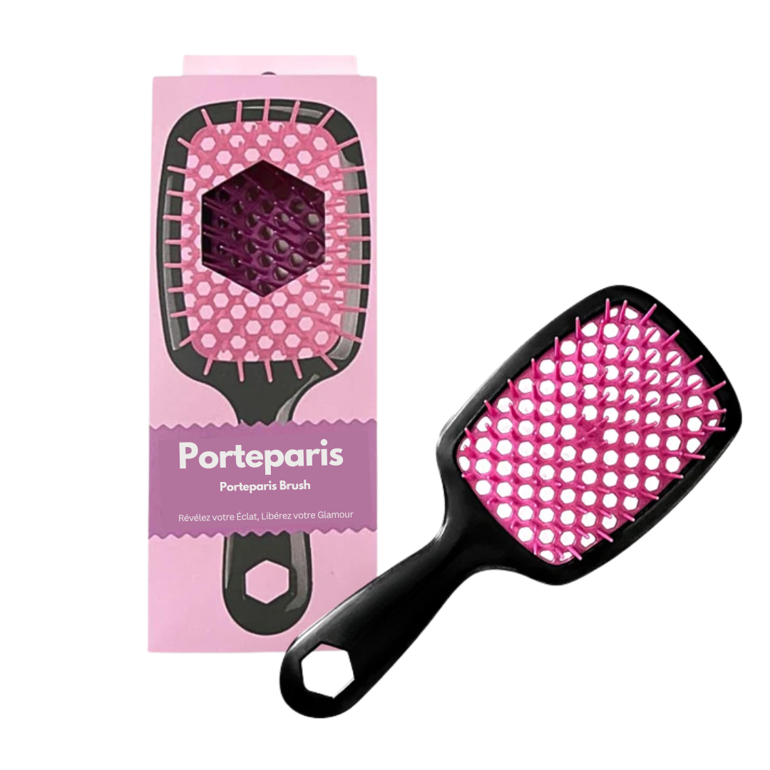 Porteparis Brush – Brosse Démêlante pour Cheveux Bouclés