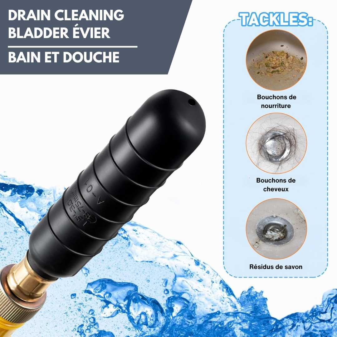 Drain King™ Pack 3 en 1 – Déboucheur Canalisation écologique Haute Pression