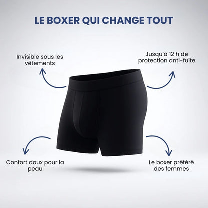 Caleçons Boxers Ultra-Absorbants pour Incontinence Homme
