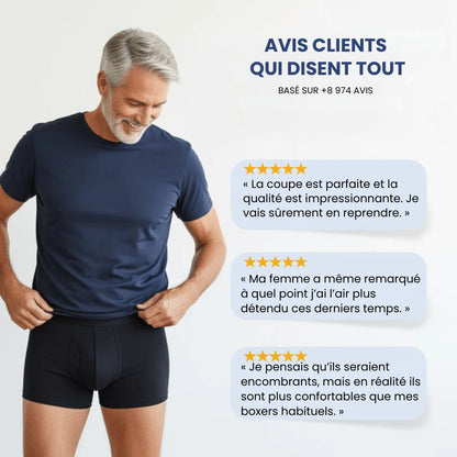Caleçons Boxers Ultra-Absorbants pour Incontinence Homme