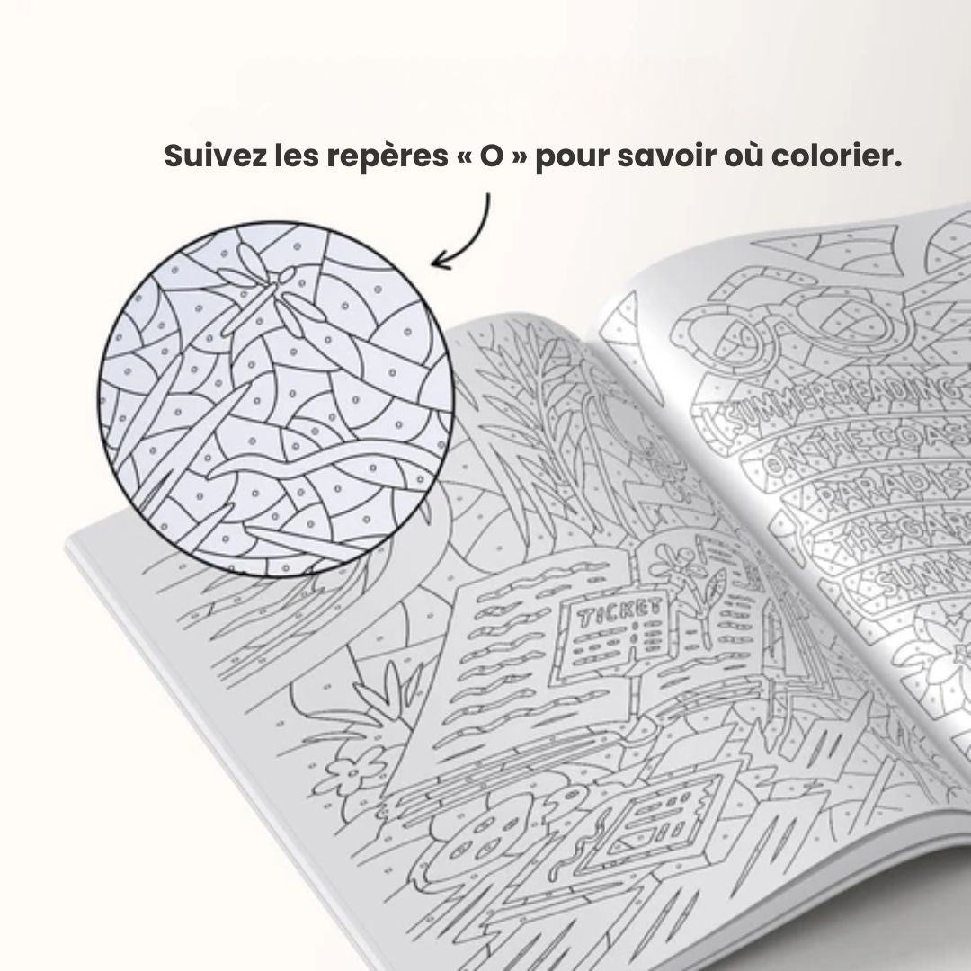 Livre de coloriage monochrome pour la paix intérieure & l’autoréflexion