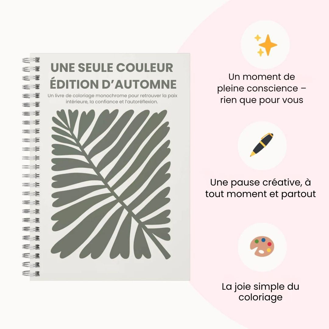Livre de coloriage monochrome – Édition d’automne (Nouveau)