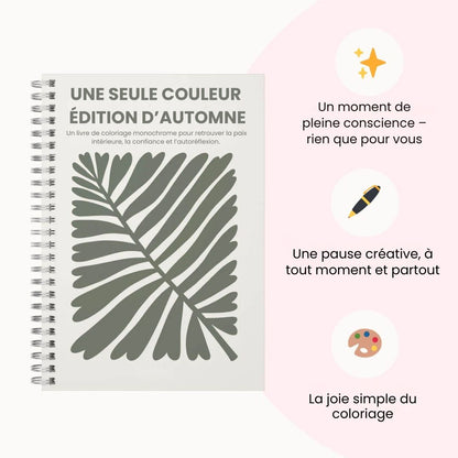 Livre de coloriage monochrome – Édition d’automne (Nouveau)