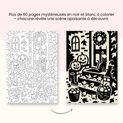 Livre de coloriage monochrome – Édition d’automne (Nouveau)