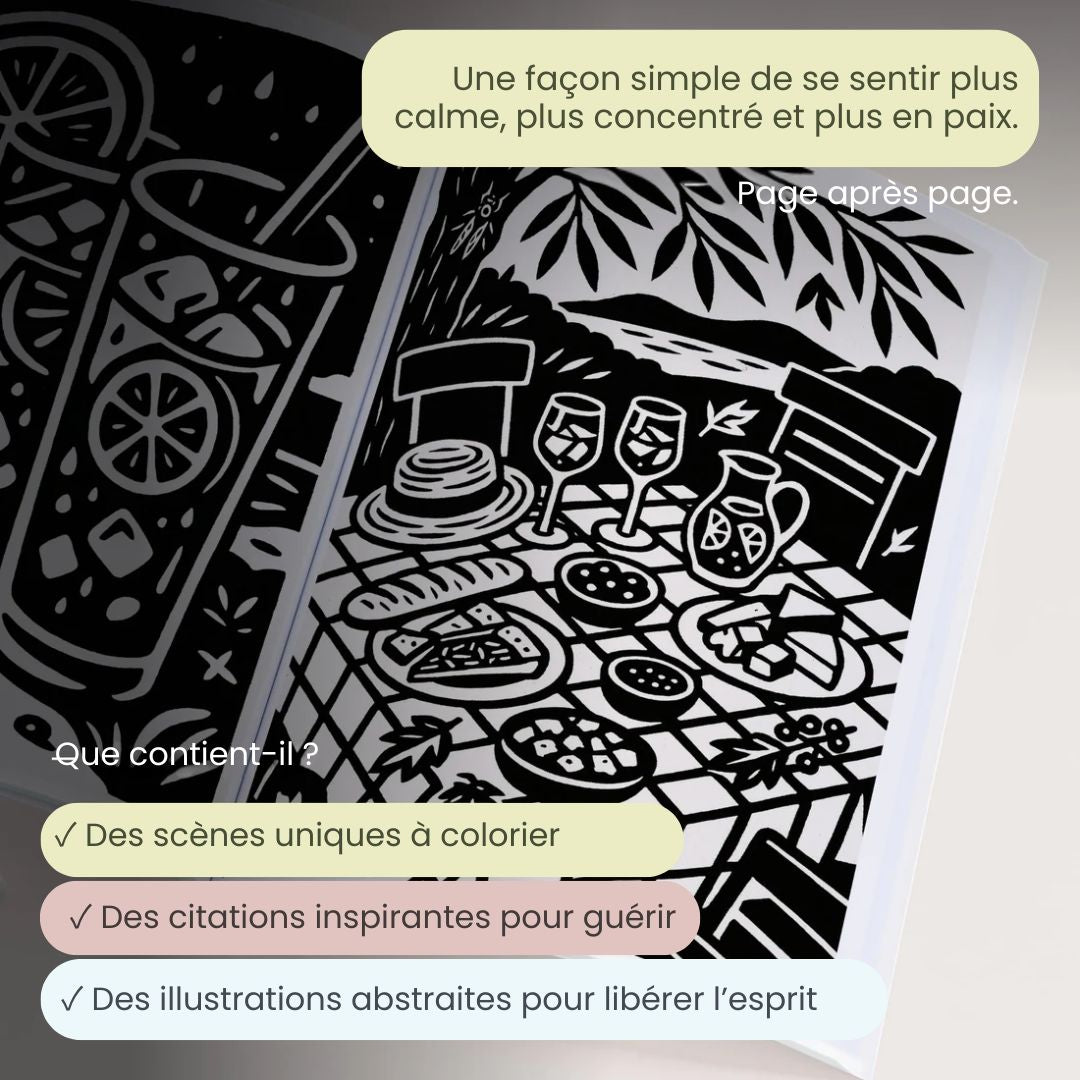 Livre de coloriage monochrome – Édition d’automne (Nouveau)
