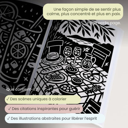 Livre de coloriage monochrome – Édition d’automne (Nouveau)
