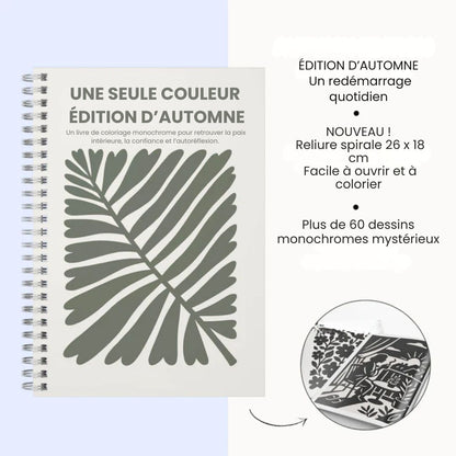 Livre de coloriage monochrome – Édition d’automne (Nouveau)