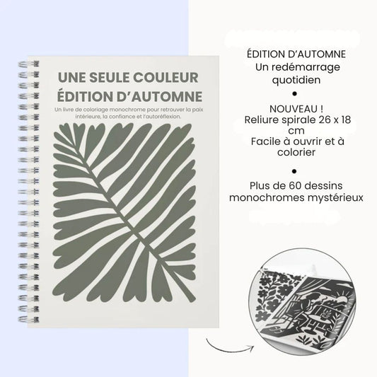Livre de coloriage monochrome – Édition d’automne (Nouveau)