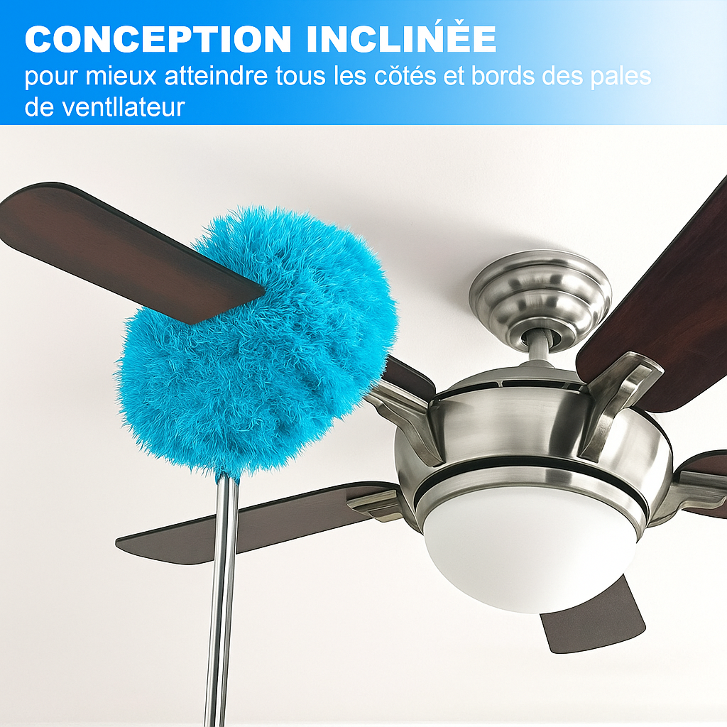 Plumeau extensible en microfibre pour ventilateur de plafond
