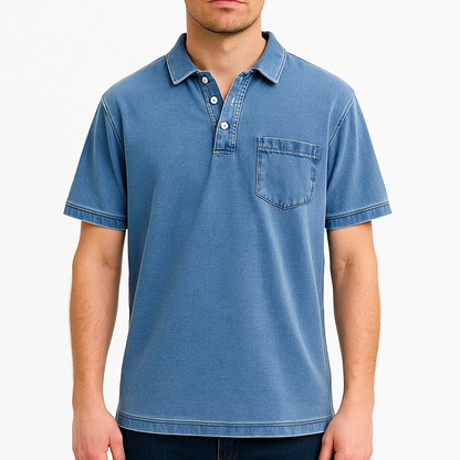 Elliott – Polo en Coton Vintage pour une Élégance du Quotidien