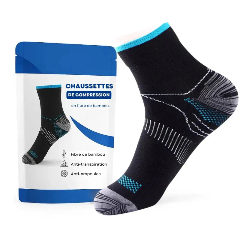 OrthoSocks - Chaussettes de compression en fibre de bambou