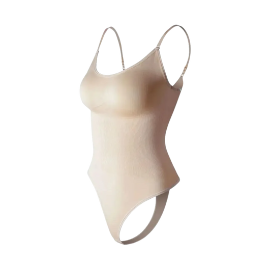 Body Gainant Femme Uni à Bretelles Réglables et Dos Nu