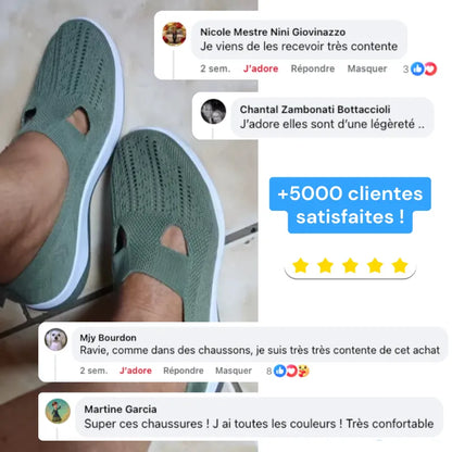 ErgoStepia- Baskets à confort orthopédique pour femme