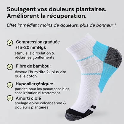 OrthoSocks - Chaussettes de compression en fibre de bambou