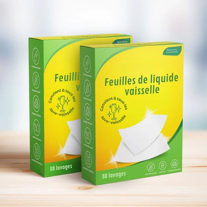 Feuilles de liquide vaisselle