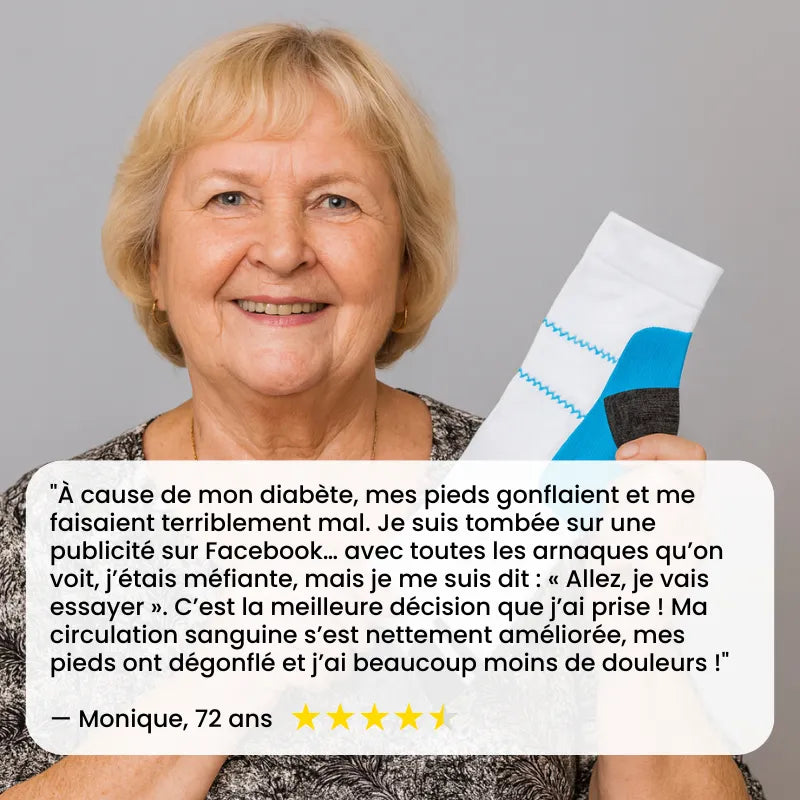 OrthoSocks - Chaussettes de compression en fibre de bambou