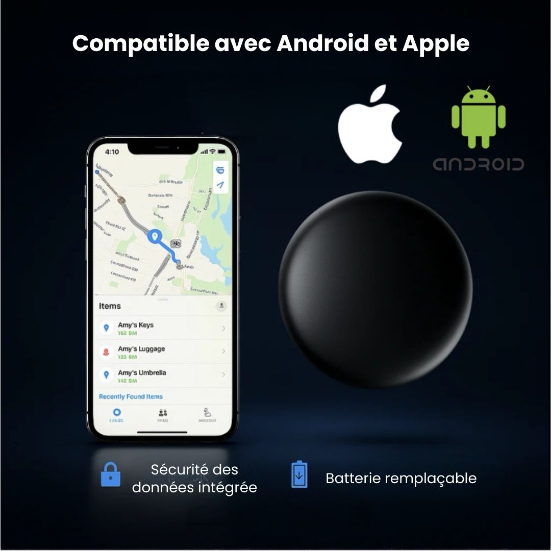 GP90 – Tracker GPS précis sans abonnement (Android/Apple)