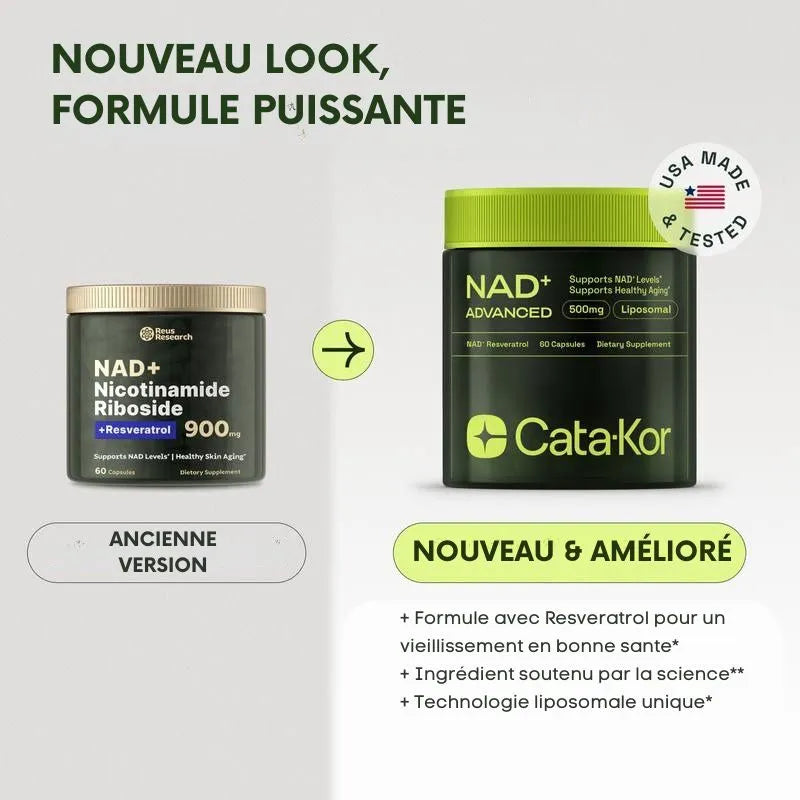 Cata-Kor 500 mg - Complément NAD+ contre le vieillissement cutané