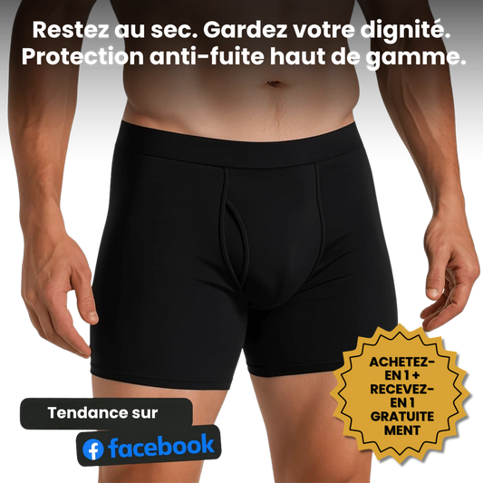 Caleçons Boxers Ultra-Absorbants pour Incontinence Homme