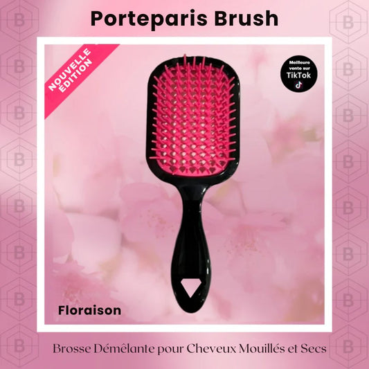 Porteparis Brush – Brosse Démêlante pour Cheveux Bouclés